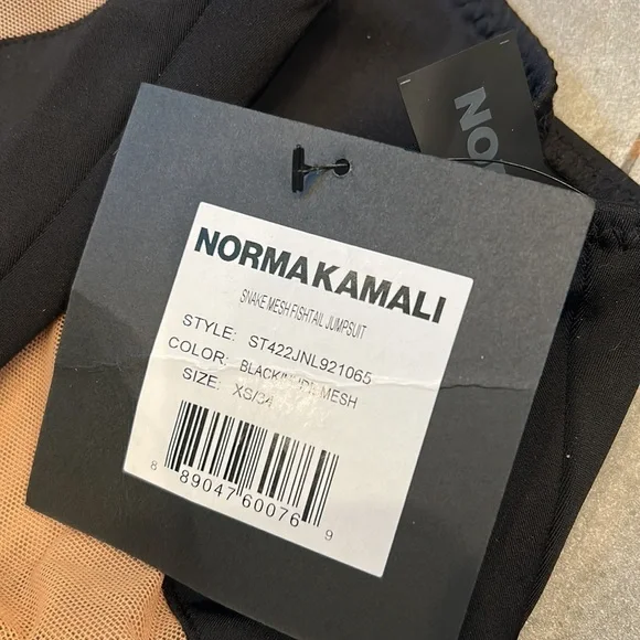 Norma Kamali Snake Mesh Fishtail Jumpsuit - Picture 13 of 13